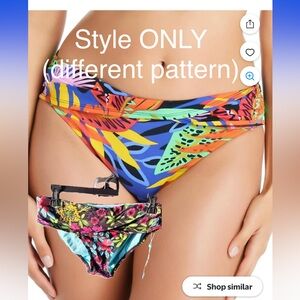 NWT Bleu Rod Beattie Floral Black Pink Green Swim Bottom “Sarong Wrap Style”